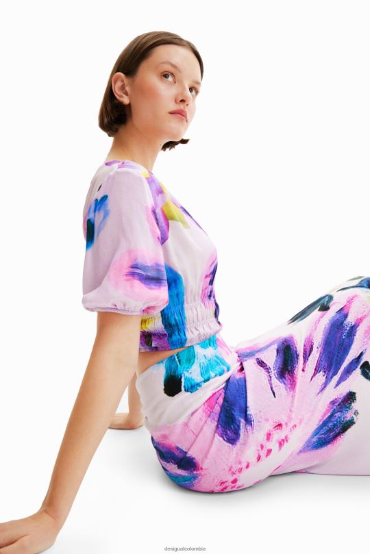 Desigual Colombia - ropa 4802L794 mujer Desigual metro. blusa corta floral de christian lacroix