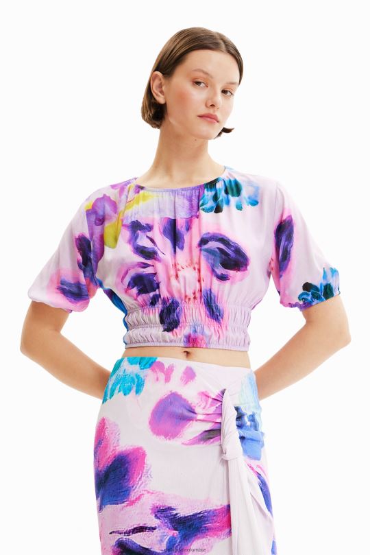 Desigual Colombia - ropa 4802L794 mujer Desigual metro. blusa corta floral de christian lacroix
