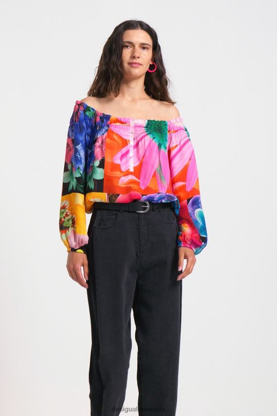 Desigual Colombia bolsos - ropa 4802L810 mujer Desigual metro. blusa floral de christian lacroix