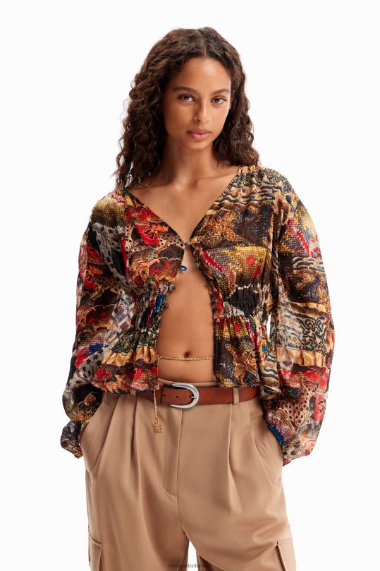 Desigual Colombia pagina oficial - ropa 4802L82 mujer Desigual metro. blusa tapizada de christian lacroix