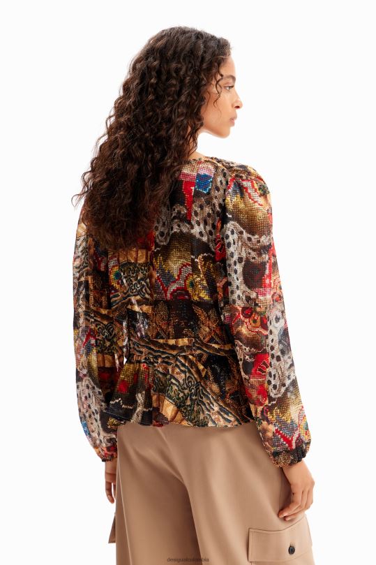 Desigual Colombia pagina oficial - ropa 4802L82 mujer Desigual metro. blusa tapizada de christian lacroix