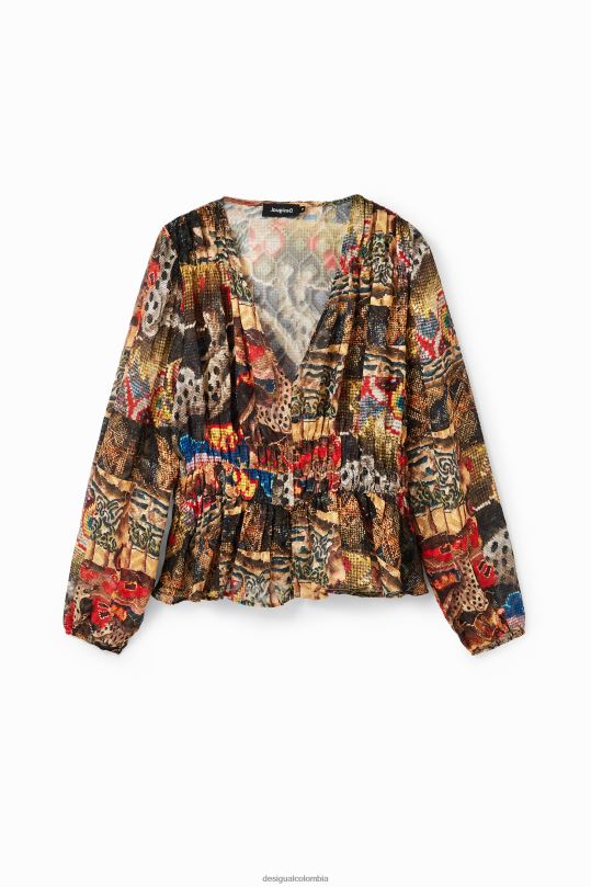 Desigual Colombia pagina oficial - ropa 4802L82 mujer Desigual metro. blusa tapizada de christian lacroix