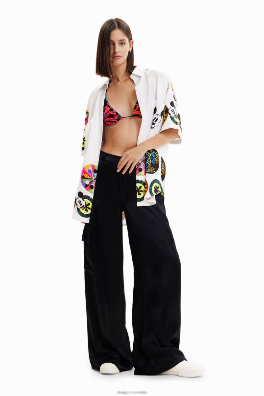 ropa 4802L907 mujer Desigual metro. camisa de mickey mouse de lino de christian lacroix - Desigual Colombia Medellín