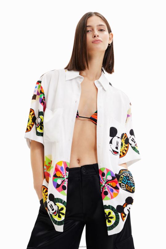 ropa 4802L907 mujer Desigual metro. camisa de mickey mouse de lino de christian lacroix - Desigual Colombia Medellín