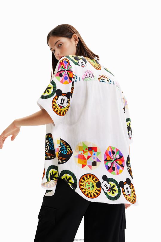 ropa 4802L907 mujer Desigual metro. camisa de mickey mouse de lino de christian lacroix - Desigual Colombia Medellín