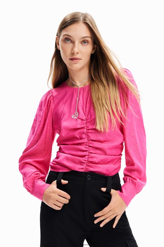 Desigual zapatos Colombia - ropa 4802L94 mujer Desigual blusa fruncida en jacquard