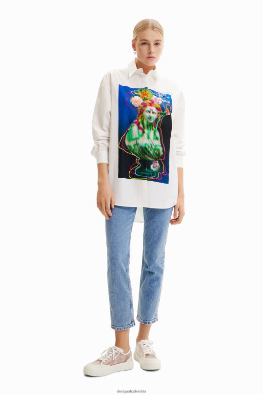 Desigual Colombia pagina oficial - ropa 4802L953 mujer Desigual camisa de busto de gran tamaño