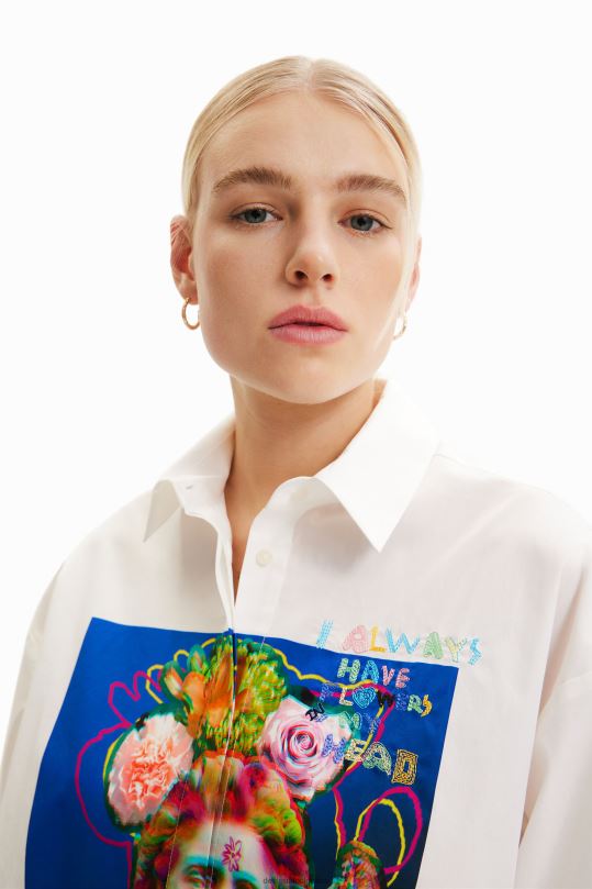 Desigual Colombia pagina oficial - ropa 4802L953 mujer Desigual camisa de busto de gran tamaño