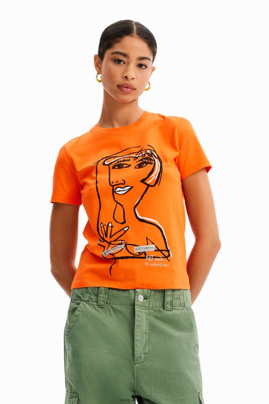 Desigual zapatos Colombia - ropa 4802L1015 mujer Desigual camiseta con cara artística