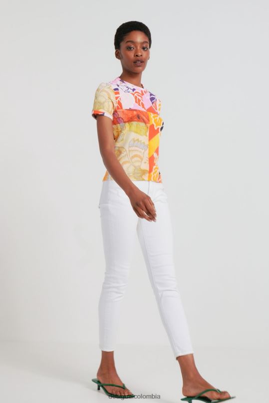 ropa 4802L1029 mujer Desigual metro. camiseta de canalé de christian lacroix - Desigual sales online