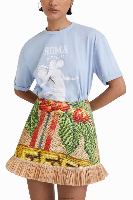 ropa 4802L1100 mujer Desigual camiseta de la estatua de stella jean - Desigual Colombia rebajas