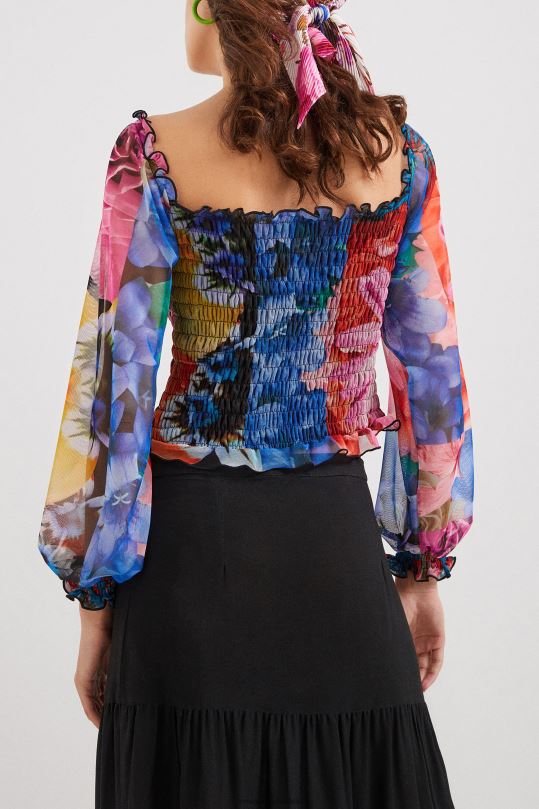 ropa 4802L1104 mujer Desigual metro. camiseta de tul christian lacroix - Desigual sale damen