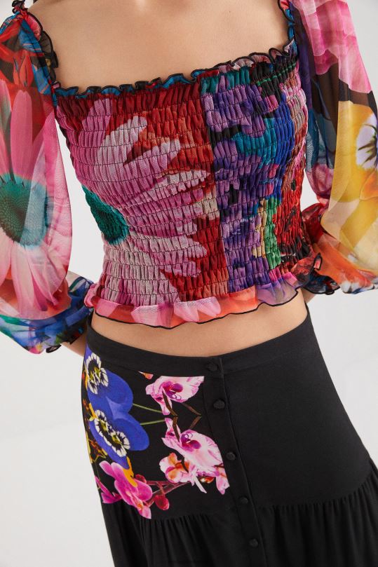 ropa 4802L1104 mujer Desigual metro. camiseta de tul christian lacroix - Desigual sale damen