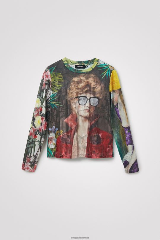 ropa 4802L1105 mujer Desigual camiseta de obra de arte - Desigual sales online