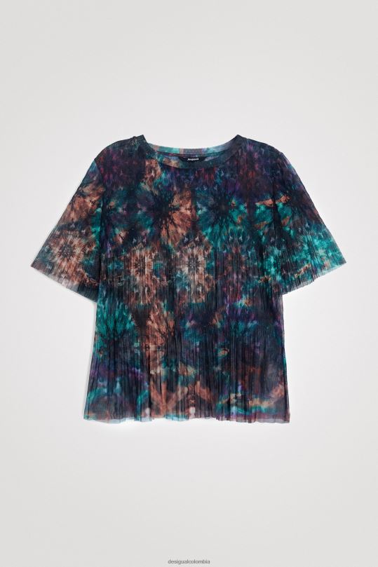 ropa 4802L1123 mujer Desigual camiseta de malla con efecto tie-dye - Desigual Colombia Medellín