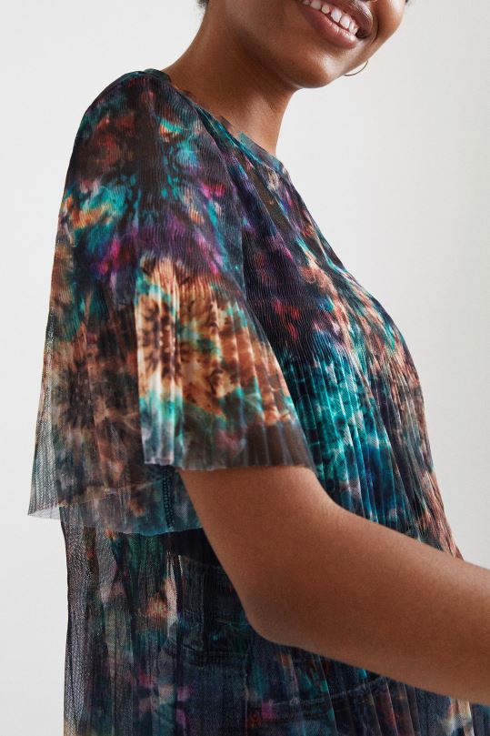 ropa 4802L1123 mujer Desigual camiseta de malla con efecto tie-dye - Desigual Colombia Medellín