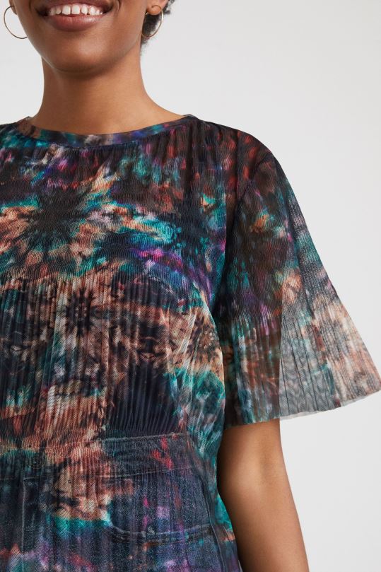 ropa 4802L1123 mujer Desigual camiseta de malla con efecto tie-dye - Desigual Colombia Medellín