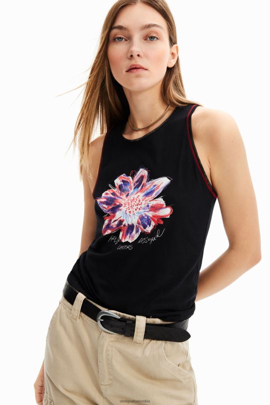 Desigual Colombia bolsos - ropa 4802L1167 mujer Desigual camiseta sin mangas con flores