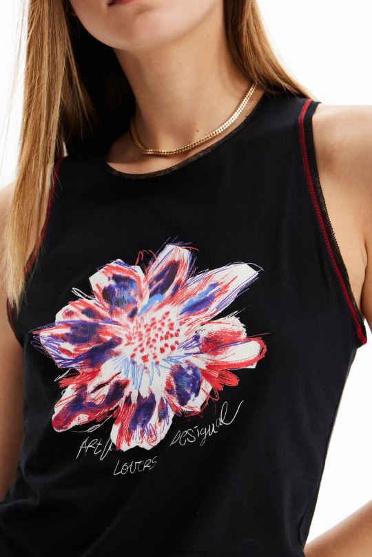 Desigual Colombia bolsos - ropa 4802L1167 mujer Desigual camiseta sin mangas con flores