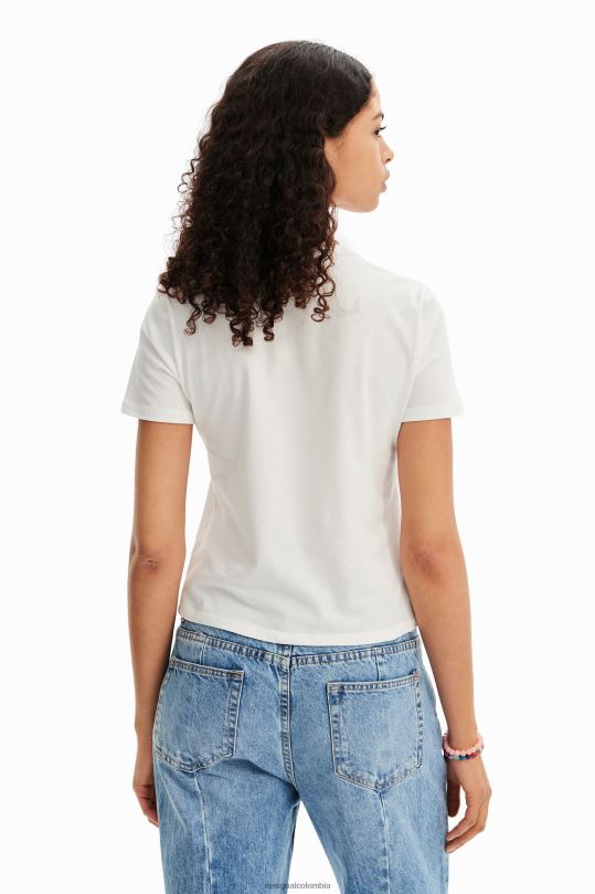 Desigual zapatos Colombia - ropa 4802L1168 mujer Desigual camiseta de manga corta con flores