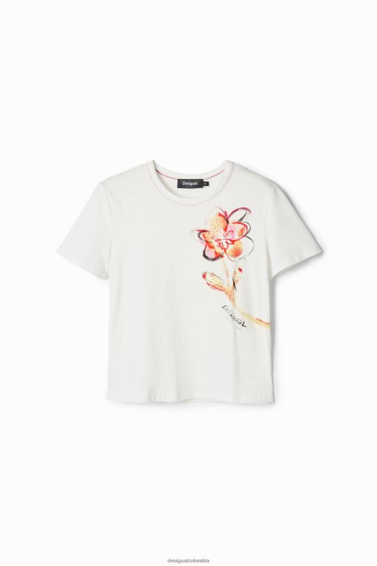 Desigual zapatos Colombia - ropa 4802L1168 mujer Desigual camiseta de manga corta con flores