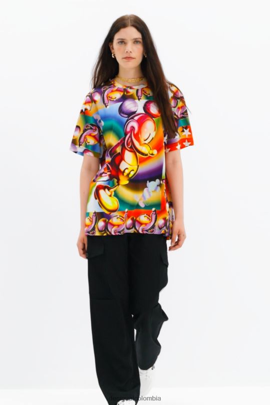 ropa 4802L14 mujer Desigual camiseta oversize de mickey mouse multicolor - Desigual sales online