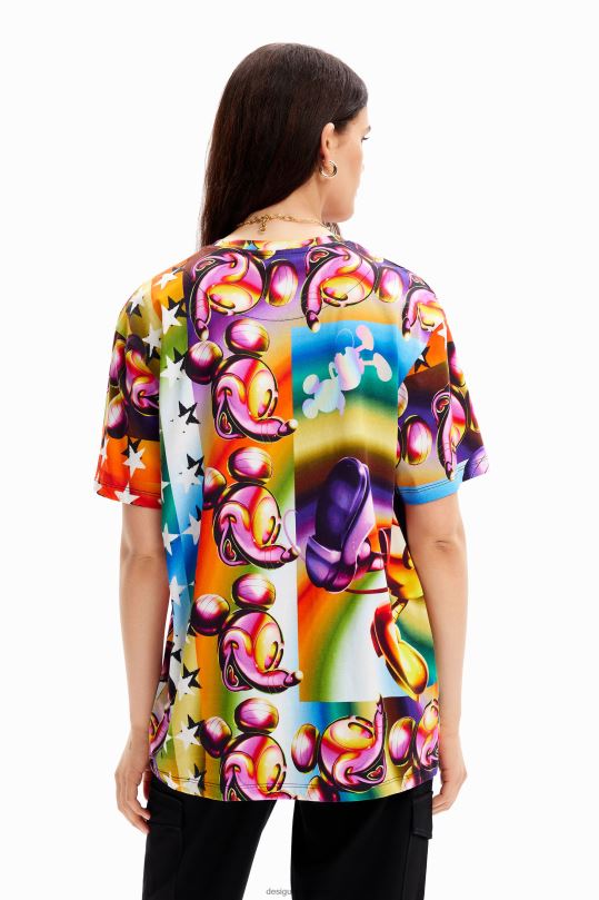 ropa 4802L14 mujer Desigual camiseta oversize de mickey mouse multicolor - Desigual sales online