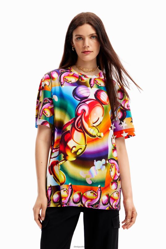 ropa 4802L14 mujer Desigual camiseta oversize de mickey mouse multicolor - Desigual sales online