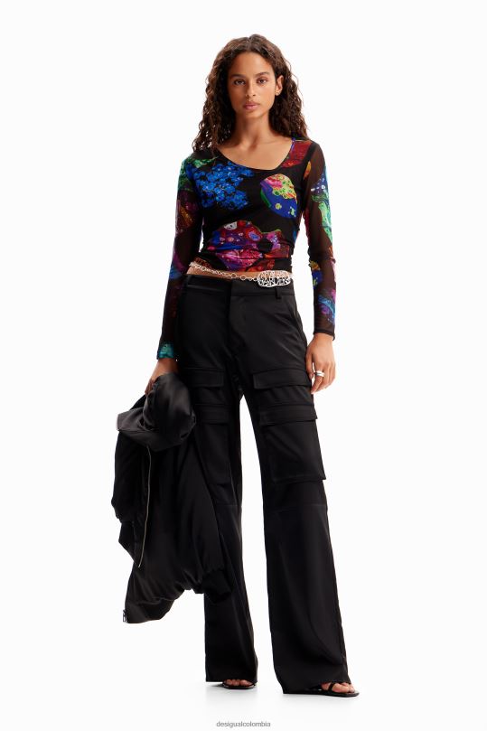 blusas Desigual bogota - ropa 4802L221 mujer Desigual metro. camiseta de tul mineral de christian lacroix