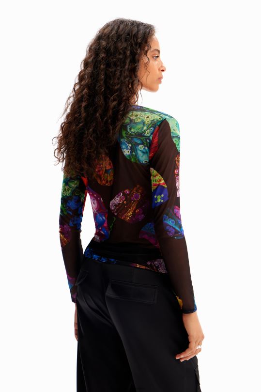 blusas Desigual bogota - ropa 4802L221 mujer Desigual metro. camiseta de tul mineral de christian lacroix