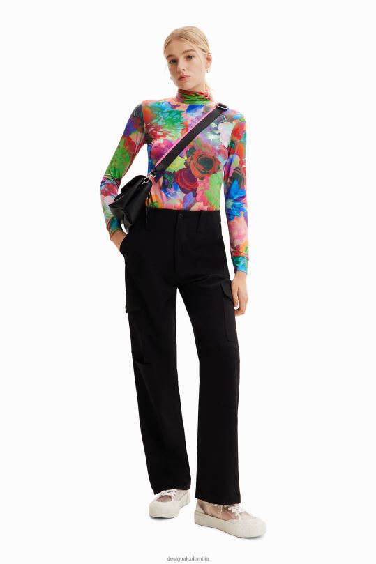 Desigual zapatos Colombia - ropa 4802L284 mujer Desigual camiseta ajustada con estampado floral