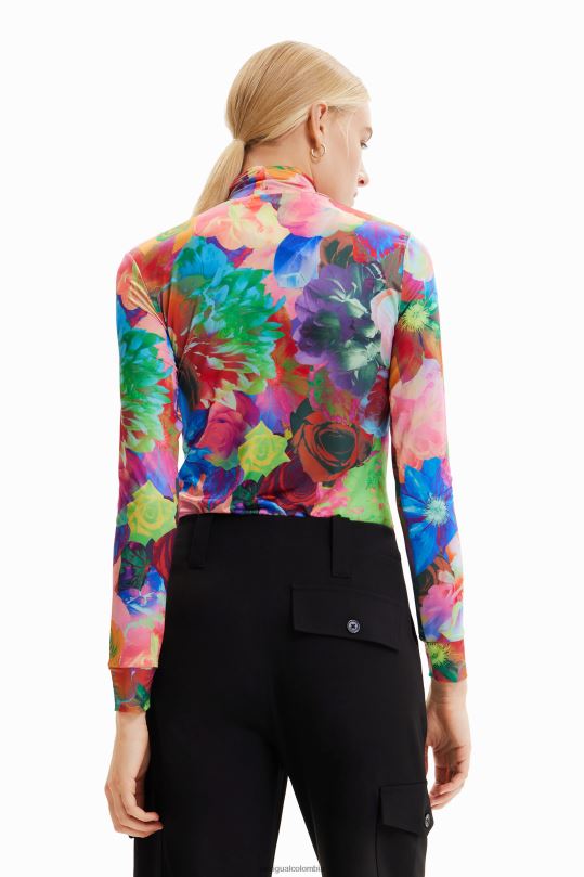Desigual zapatos Colombia - ropa 4802L284 mujer Desigual camiseta ajustada con estampado floral