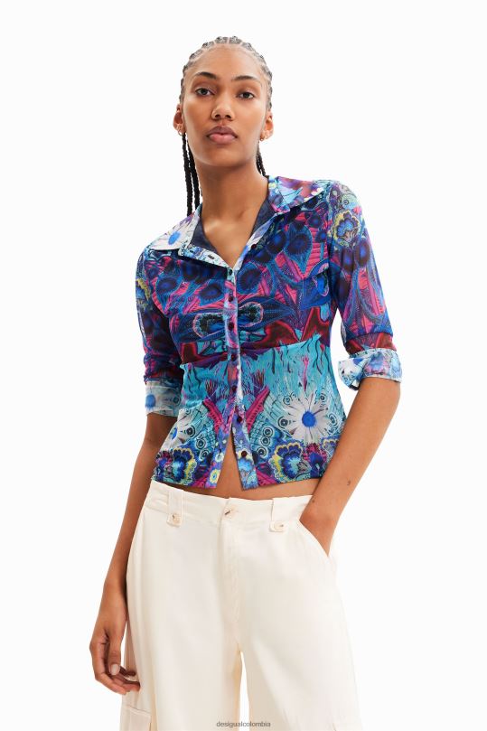 blusas Desigual bogota - ropa 4802L376 mujer Desigual metro. camisa corta slim de christian lacroix