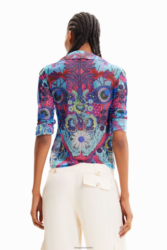blusas Desigual bogota - ropa 4802L376 mujer Desigual metro. camisa corta slim de christian lacroix
