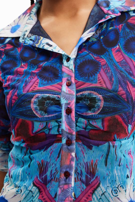 blusas Desigual bogota - ropa 4802L376 mujer Desigual metro. camisa corta slim de christian lacroix