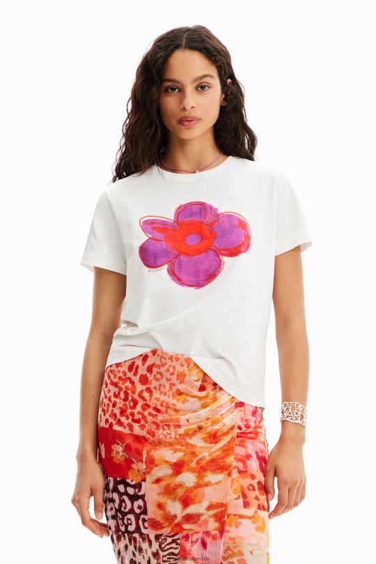 Desigual Colombia - ropa 4802L37 mujer Desigual camiseta con ilustración de flores