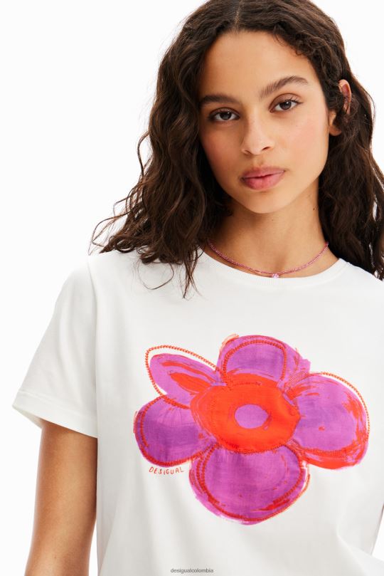 Desigual Colombia - ropa 4802L37 mujer Desigual camiseta con ilustración de flores