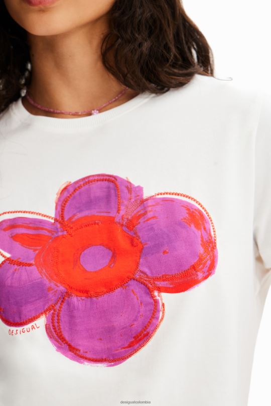 Desigual Colombia - ropa 4802L37 mujer Desigual camiseta con ilustración de flores