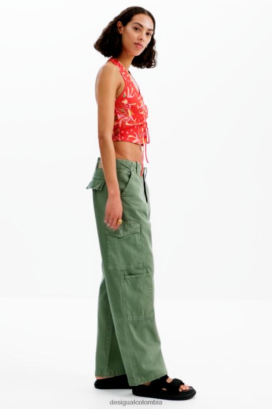 ropa 4802L388 mujer Desigual top corto fruncido - Desigual sales online