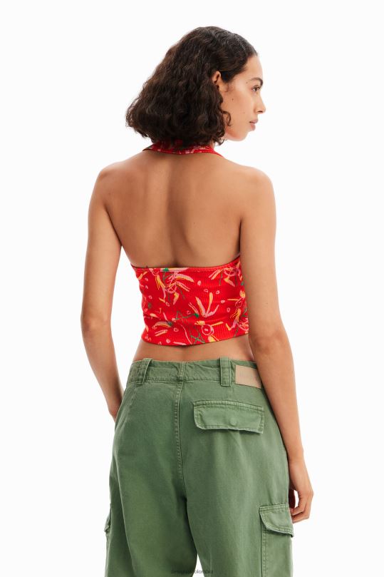 ropa 4802L388 mujer Desigual top corto fruncido - Desigual sales online