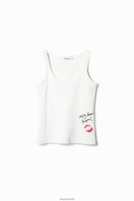 ropa 4802L486 mujer Desigual top sin mangas con beso de nathy peluso - Desigual shop