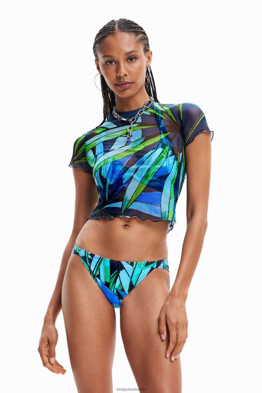 Desigual Colombia pagina oficial - ropa 4802L489 mujer Desigual camiseta corta de tul tropical