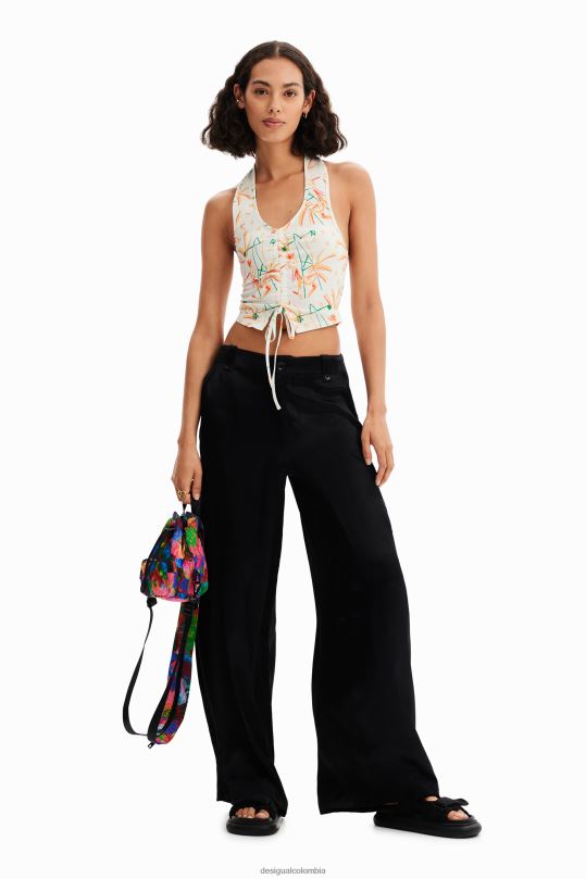blusas Desigual bogota - ropa 4802L663 mujer Desigual top corto fruncido