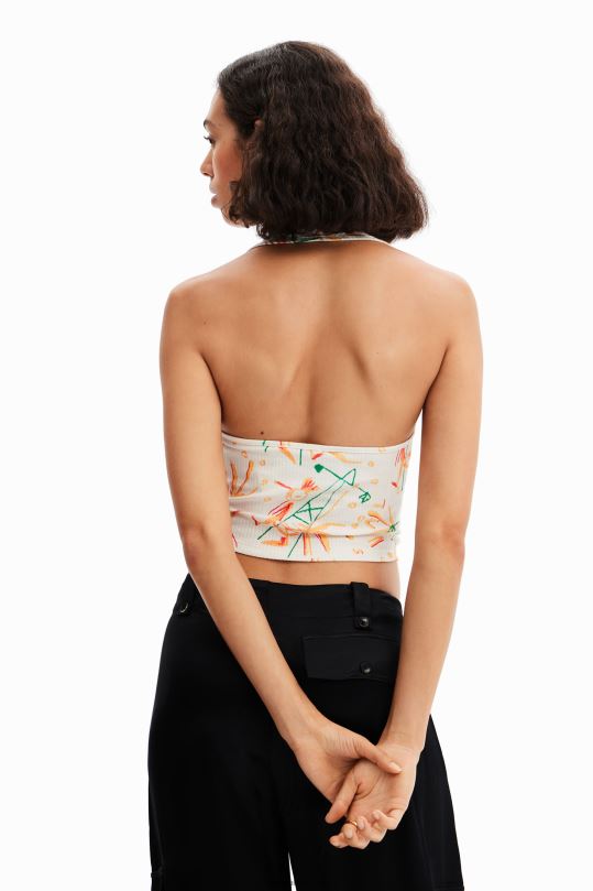 blusas Desigual bogota - ropa 4802L663 mujer Desigual top corto fruncido