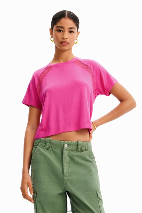 ropa 4802L664 mujer Desigual camiseta deportiva corta de malla - Desigual Colombia rebajas