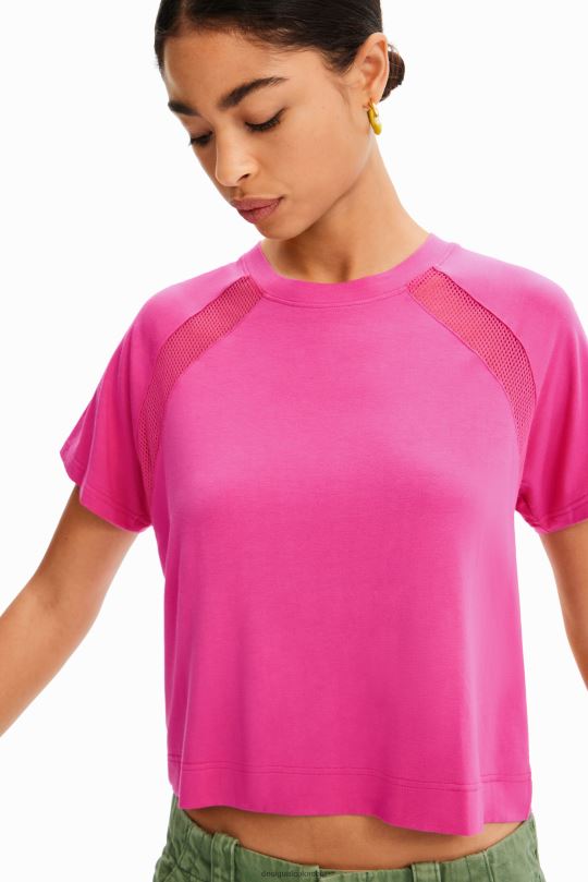 ropa 4802L664 mujer Desigual camiseta deportiva corta de malla - Desigual Colombia rebajas