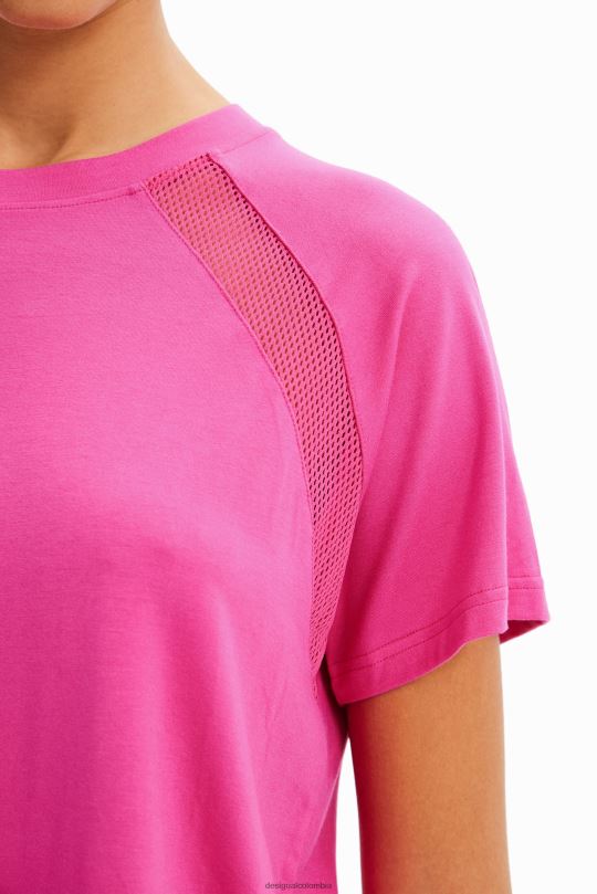 ropa 4802L664 mujer Desigual camiseta deportiva corta de malla - Desigual Colombia rebajas