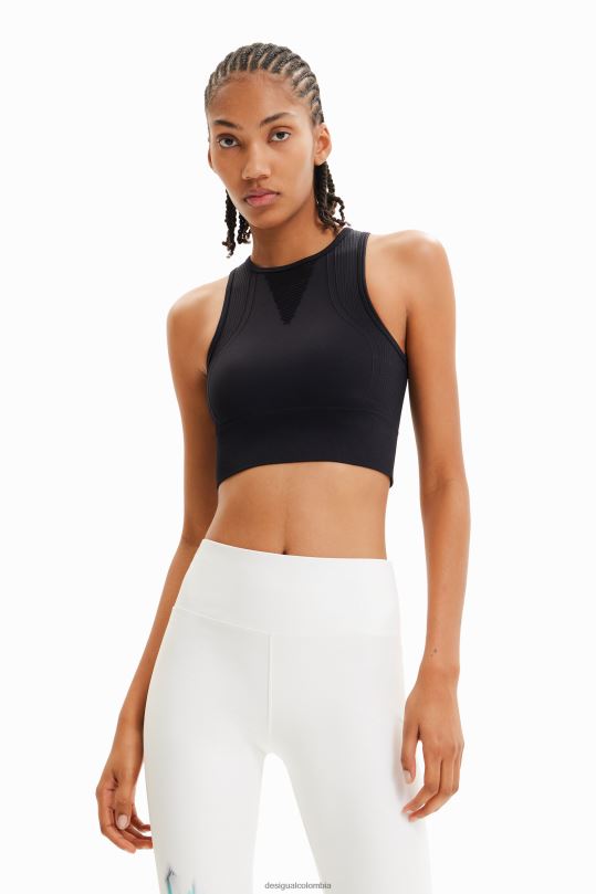 ropa 4802L674 mujer Desigual top deportivo corto elástico - Desigual sales online