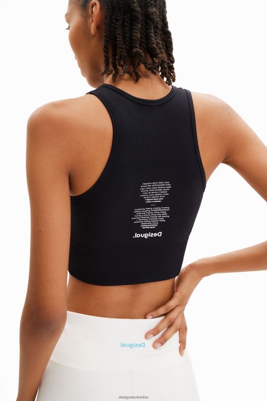 ropa 4802L674 mujer Desigual top deportivo corto elástico - Desigual sales online