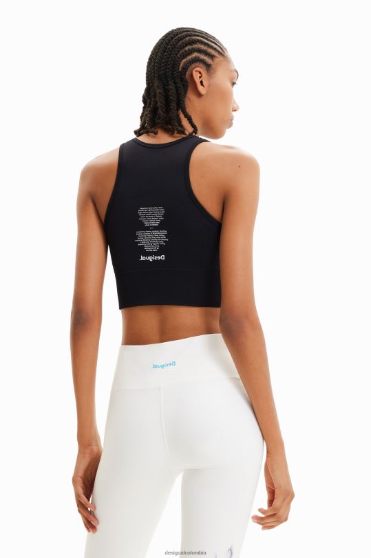 ropa 4802L674 mujer Desigual top deportivo corto elástico - Desigual sales online